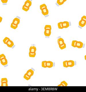 pattern spicy mustard bottle cartoon vector Stock Vector