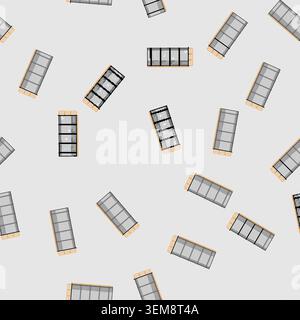 seamless pattern facility oil tank storage cartoon vector Stock Vector
