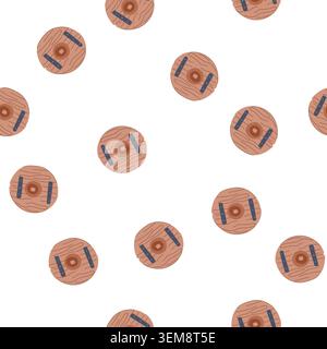 pattern wooden wheel ancient cartoon vector Stock Vector