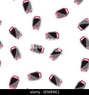 pattern digital kid watch time cartoon vector Stock Vector
