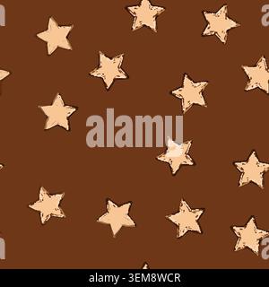 seamless pattern wood wooden button cartoon vector Stock Vector