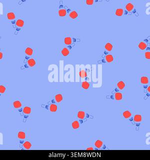 seamless pattern safety earplug cartoon vector Stock Vector