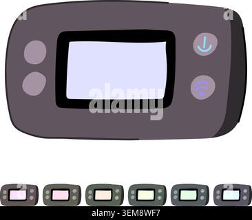 wireless travel router vector cartoon graphic Stock Vector