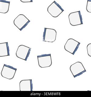 pattern bpafree glass food storage container cartoon vector Stock Vector