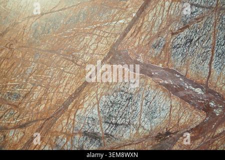 Patterns and textures on a rocky surface in nature Stock Photo