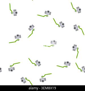 pattern flow plumbing valve cartoon vector Stock Vector