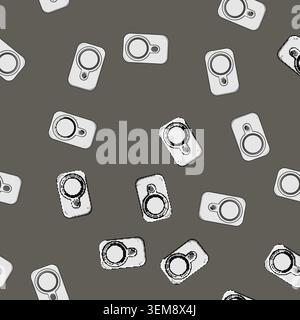 seamless pattern efficient power bank wireless cartoon vector Stock Vector