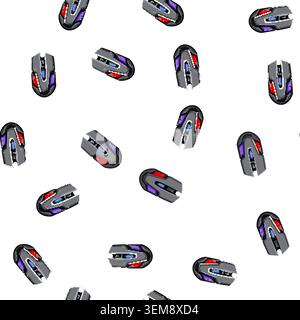 pattern monitor game mouse cartoon vector Stock Vector