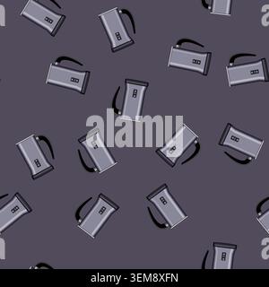 seamless pattern whisk milk frother cartoon vector Stock Vector