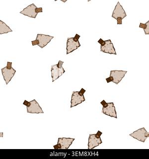 pattern prehistoric arrowhead cartoon vector Stock Vector