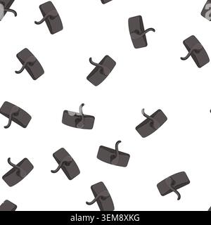 pattern lock door handle cartoon vector Stock Vector