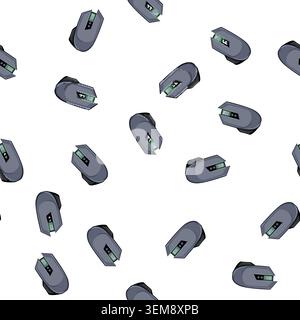 pattern accessories game mouse cartoon vector Stock Vector