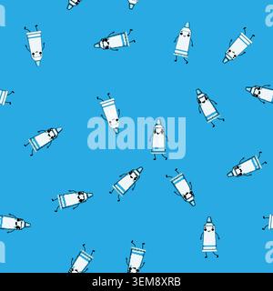 seamless pattern toothbrush toothpaste character cartoon vector Stock Vector