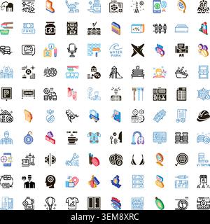 Collection of various modern web or app icons Stock Vector