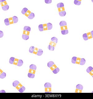 pattern thread yarn wool cartoon vector Stock Vector