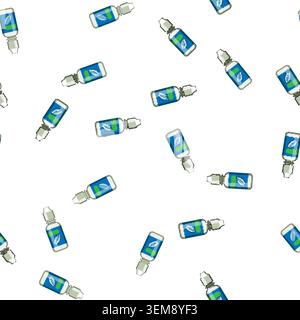 pattern medical contact lens solution cartoon vector Stock Vector