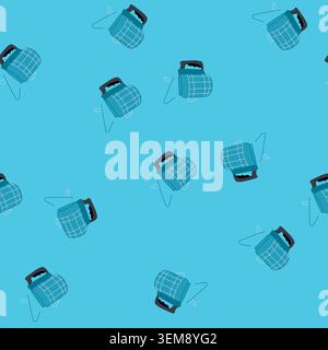 seamless pattern beekeeping hive smoker tool for apiary work Stock Vector