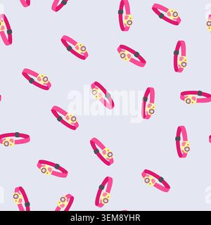 seamless pattern light headlamp flashlight cartoon vector Stock Vector