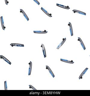 pattern Kayak boat in cartoon style for recreation Stock Vector