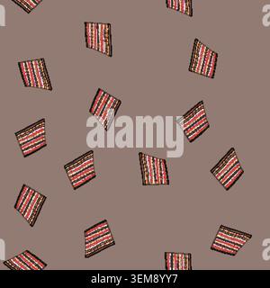 seamless pattern distressed boho rug cartoon vector Stock Vector