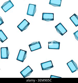 pattern flexible silicone snack bag cartoon vector Stock Vector