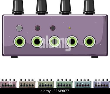 audio headphone amp cartoon vector graphic Stock Vector
