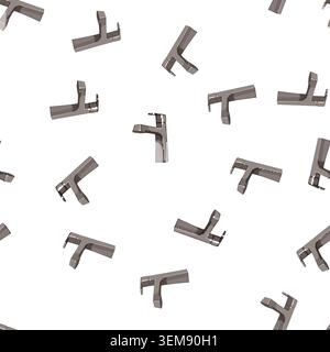pattern bathroom kitchen faucet cartoon vector Stock Vector