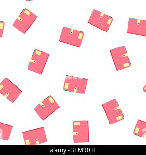 pattern page notebook cartoon vector Stock Vector