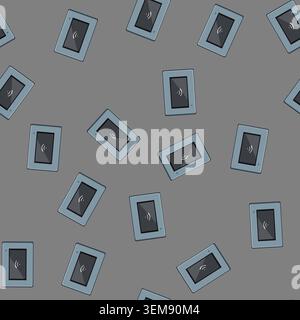 seamless pattern data 5g modem cartoon vector Stock Vector
