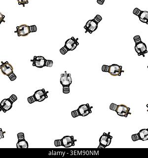 pattern Hazard gas mask symbolizing safety and health protection Stock Vector