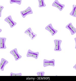 pattern drawing sharpener pencil cartoon vector Stock Vector