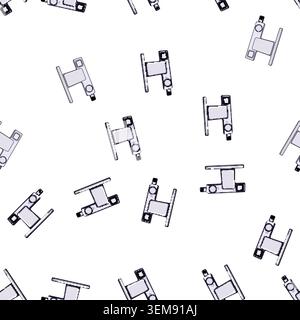 pattern dock multi device charging station cartoon vector Stock Vector