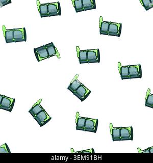 pattern drum hazard chemical waste cartoon vector Stock Vector