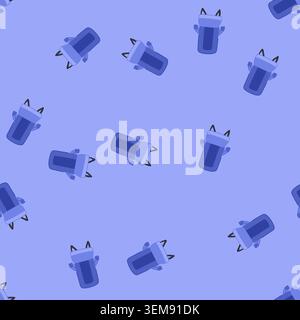 seamless pattern travel seat airplane cartoon vector Stock Vector