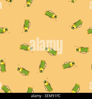 seamless pattern pest garden sprayer cartoon vector sign color Stock Vector