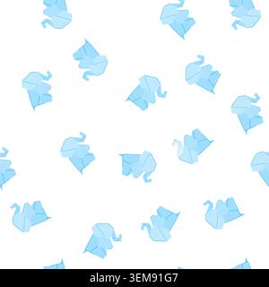pattern rabbit origami animals cartoon vector Stock Vector
