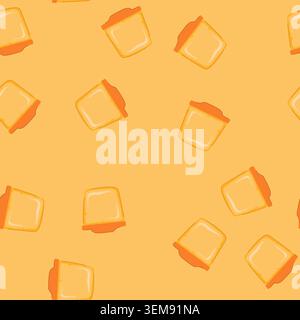 seamless pattern washable silicone snack bag cartoon vector Stock Vector