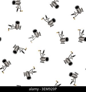 pattern food meat grinder cartoon vector Stock Vector