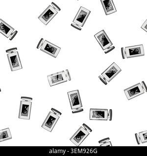 pattern digital table web camera cartoon vector Stock Vector