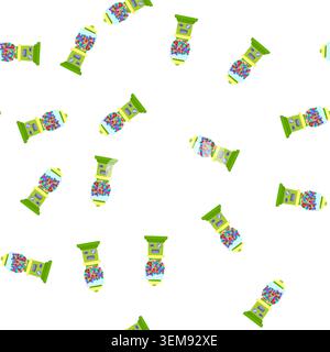 pattern gum bubblegum machine cartoon vector Stock Vector