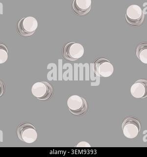 seamless pattern knob door handle cartoon vector Stock Vector