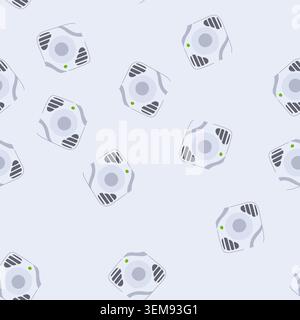 seamless pattern house smoke detector cartoon vector Stock Vector