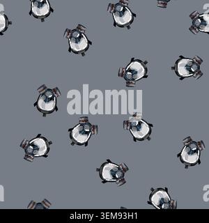 seamless pattern work respirator mask cartoon vector Stock Vector