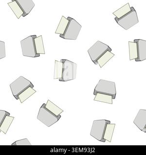 pattern business compact photo printer cartoon vector Stock Vector
