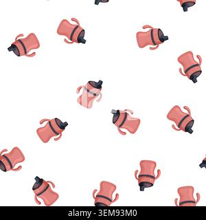 pattern fedding sippy cup cartoon vector Stock Vector