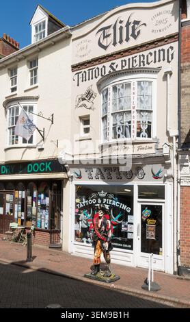 Elite Tattoo & Piercing in Weymouth, Dorset Stock Photo