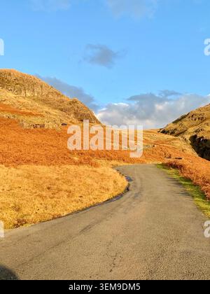 Hardknott Pass in Lake District Stock Photo