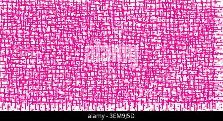 Magenta abstract cross hatch pattern background with geometric lines and dots Stock Vector