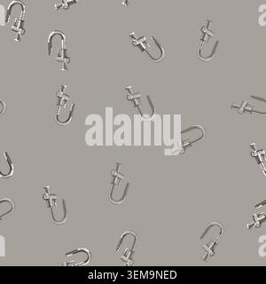 seamless pattern sink faucet water cartoon vector Stock Vector
