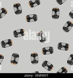 seamless pattern Compression bag for travel packing and storage Stock Vector